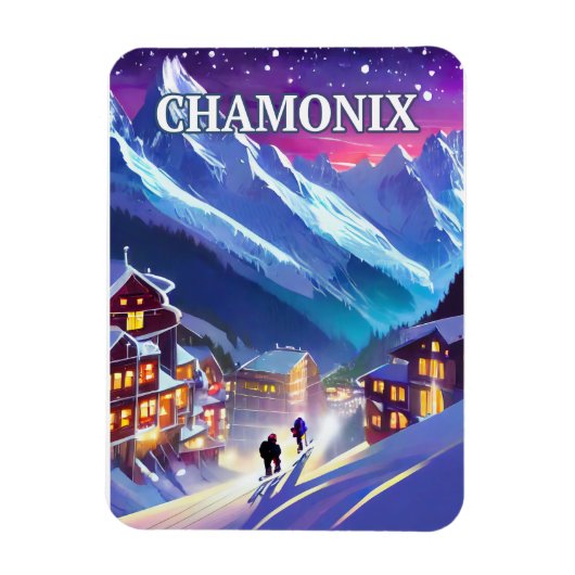 Skistation Chamonix, Alpenperle Magnet (Vertikal)