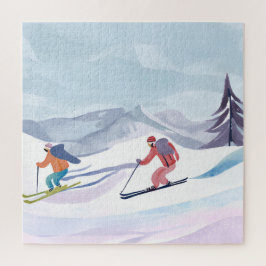 Skitag | Watercolor Winterberg Puzzle