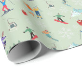 Skitag-Wrapierpapier Geschenkpapier (Rolleneckpunkt)