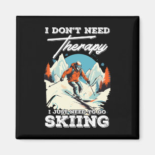 Skitherapie Schneeurlaub Snowboarden Berg Magnet