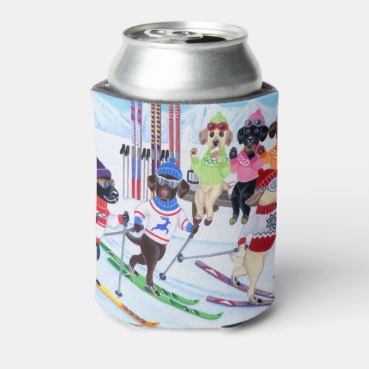 Skitouren - Malerei Dosenkühler (Kanne Rückseite)