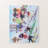 Skitouren - Malerei Puzzle (Vertikal)