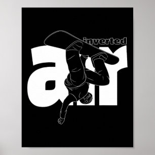 Skitouren Wintersport Halbrohr Invertierte Luft Poster