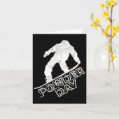 Skitouren Wintersport Schneefeld Tag Karte (Gelbe Blume)