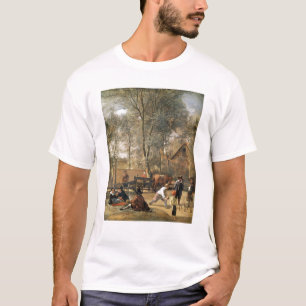 Skittle-Spieler außerhalb eines Gasthauses, T-Shirt