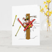 Skiunfall Karte (Gelbe Blume)