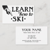 Skiunterricht Visitenkarten - Cool Vintag Visitenkarte (Vorne/Hinten)
