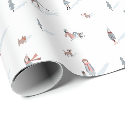 Skiurlaub Geschenkpapier (Rolleneckpunkt)