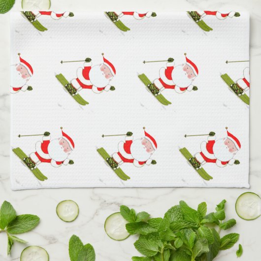 Skiurlaub Geschirrtuch (Gefaltet)