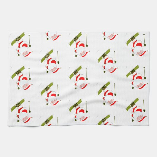 Skiurlaub Geschirrtuch (Horizontal)