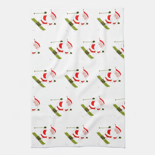 Skiurlaub Geschirrtuch (Vertikal)