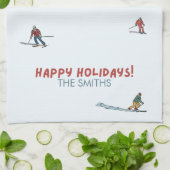 Skiurlaub Geschirrtuch (Gefaltet)