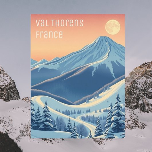 Skiurlaub Val Thorens Frankreich Moderne Postkarte