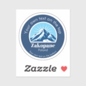 Skiurlaub Zakopane Polen Aufkleber (Blatt)