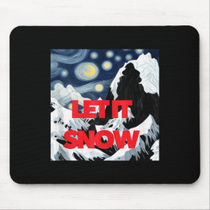 Skivergnügen im Winter Wunderland Kunst, Dichtung Mousepad