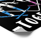 Skivergnügen Wir Ski-Langlauf gemeinsam Skifahrer Poster (Ecke)