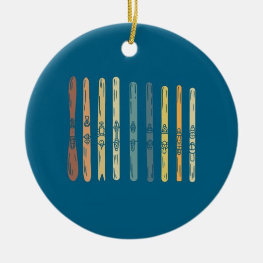 Skiverleih Keramik Ornament (Vorne)