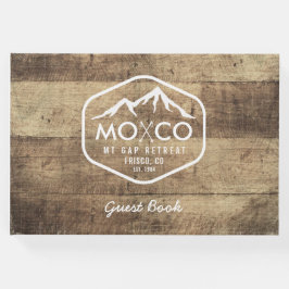 Skiverleih Rustikales Holz Custom Mountain Gästebuch