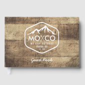 Skiverleih Rustikales Holz Custom Mountain Gästebuch (Vorderseite)