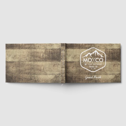 Skiverleih Rustikales Holz Custom Mountain Gästebuch (Voll)