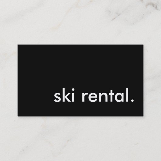 Skiverleih. Visitenkarte (Vorderseite)