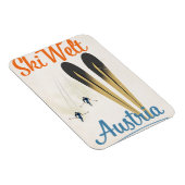 Skiwelt Austria Skifahrplakat Magnet (Rechte Seite)