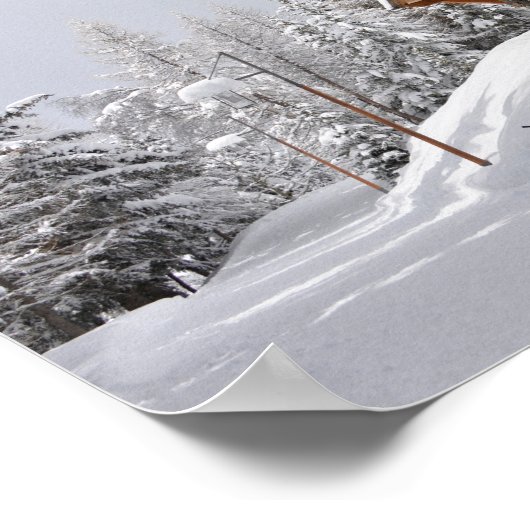 Skizentrum Chalet Poster (Ecke)