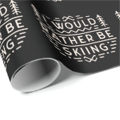 Skiziffern für Langlaufski-Quotes-Retro Geschenkpapier (Rolleneckpunkt)