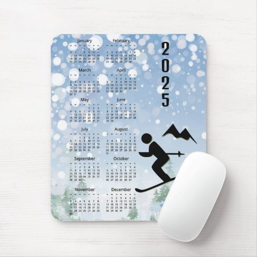 Skizze 2025 Kalender Mousepad (Mit Mouse)