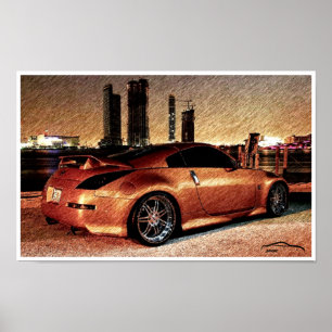 Skizze 350Z Stadtbild Poster