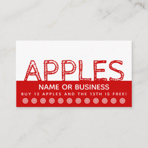 Skizze APPLES Kundenbindungskarte Fruchtstand Treuekarte