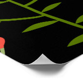 Skizze Blumenmuster, nahtlos künstlerisches Muster Poster (Ecke)