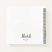 Skizze Buch mit Ihrem Namen Personalisiertes Noteb (Rückseite)