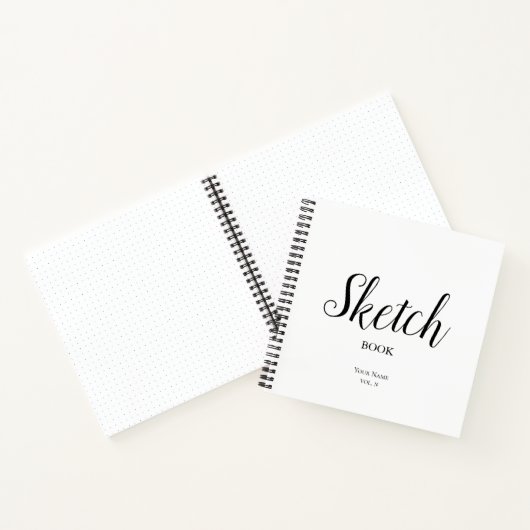 Skizze Buch mit Ihrem Namen Personalisiertes Noteb (Innenseite)