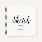 Skizze Buch mit Ihrem Namen Personalisiertes Noteb (Vorderseite)