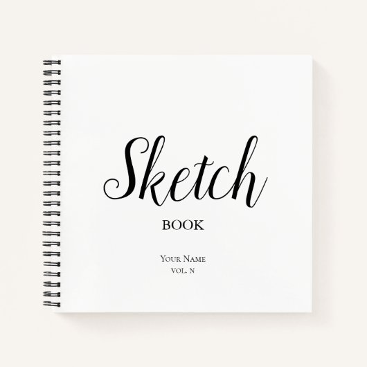Skizze Buch mit Ihrem Namen Personalisiertes Noteb (Vorderseite)
