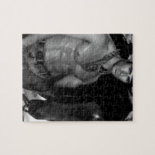 Skizze: Cowboy u. Pferd Puzzle (Horizontal)