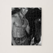 Skizze: Cowboy u. Pferd Puzzle (Vertikal)