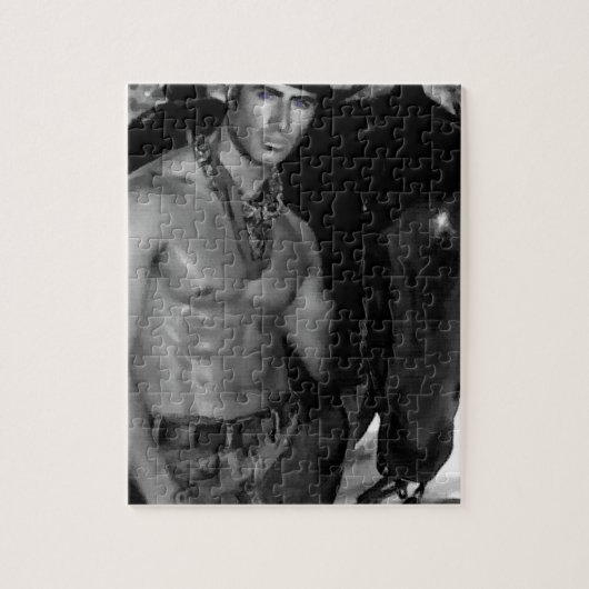 Skizze: Cowboy u. Pferd Puzzle (Vertikal)