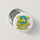 Skizze "Crete Butte Colorado 80er" Button (Vorne & Hinten)