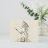 Skizze der Athena Statue Ankündigung Postkarte (Stehend Vorderseite)