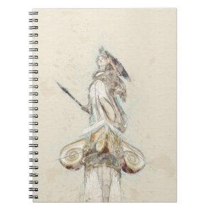 Skizze der Athena-Statue Notizblock