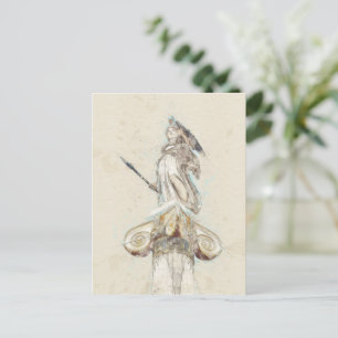 Skizze der Athena-Statue Postkarte