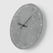 Skizze der Boston-Stadt-Karte Große Wanduhr (Winkel)