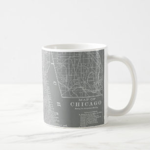 Skizze der Chicago-Stadt-Karte Kaffeetasse