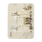 Skizze der Hauptstraße von Athen Magnet (Vertikal)