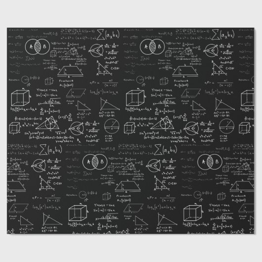 Skizze der Mathematik-Musterwissenschaft-Schule ze Geschenkpapier (Flach)