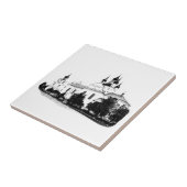 Skizze der orthodoxen Kirchenarchitektur Fliese (Seite)