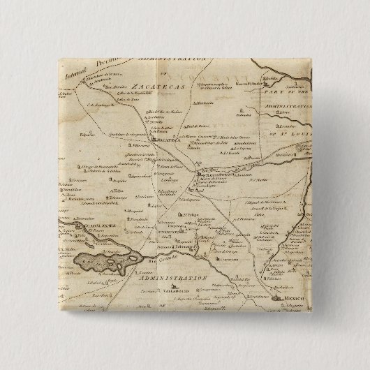 Skizze der Provinzen Neuspanien Button (Vorderseite)