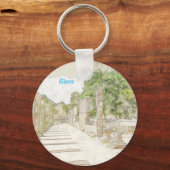 Skizze der Ruinen in der antiken Olympia Elis Grie Schlüsselanhänger (Vorderseite)